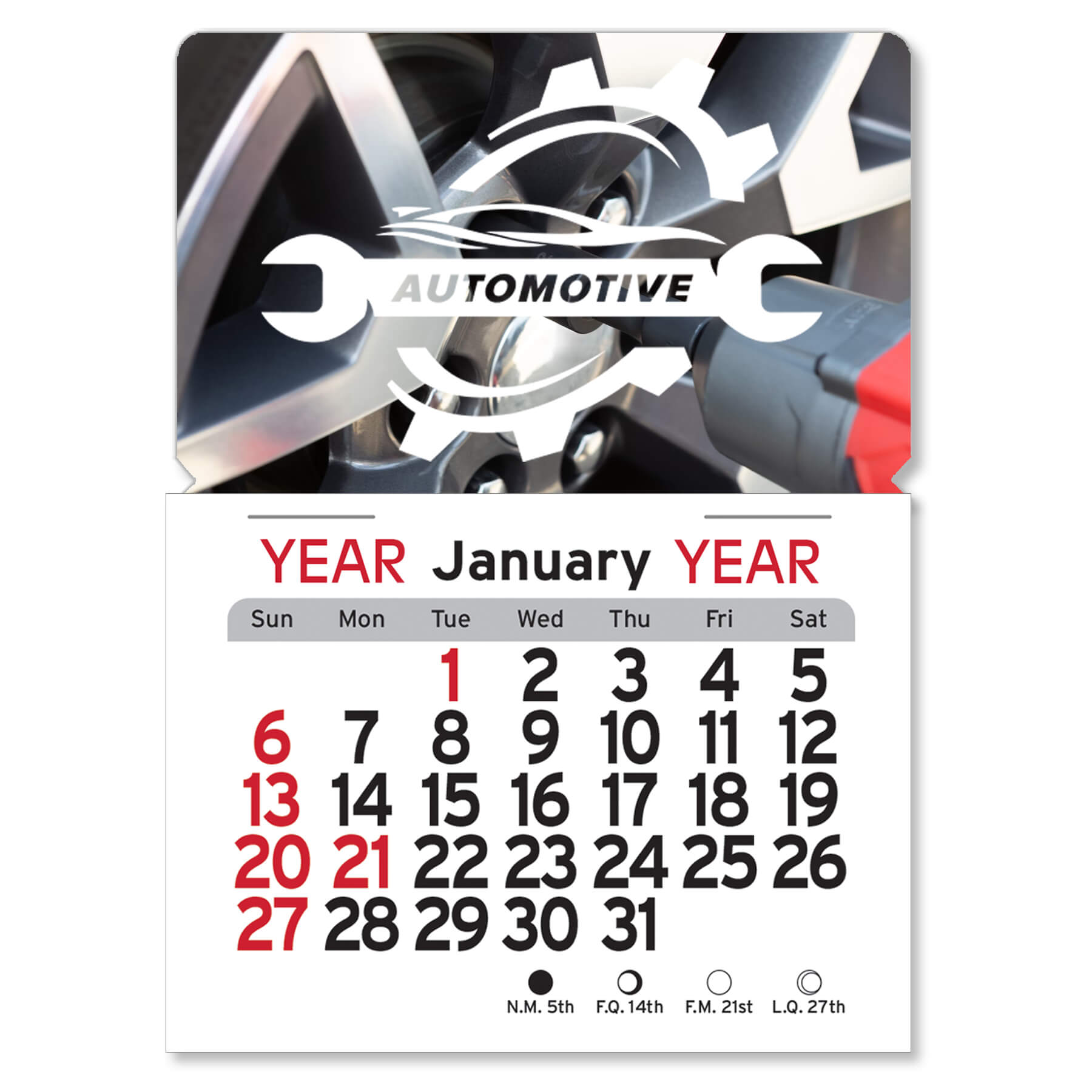 1025M           - Magnetic Peel-N-Stick® Calendar - Rectangle                           